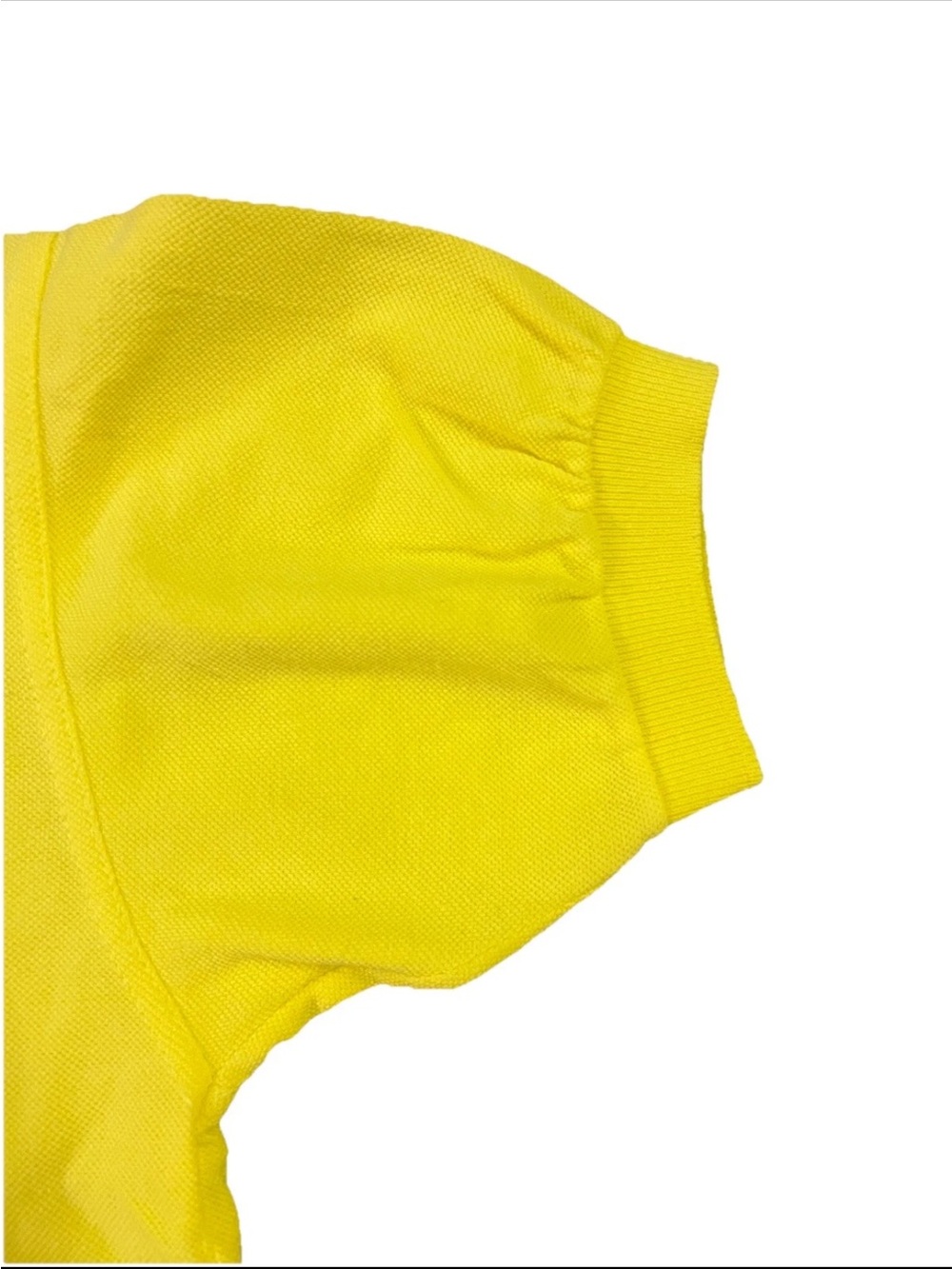 Chemise Lacoste Made In France Girls Size 7 Polo Yellow Shirt Retro Tennis Golf - Picture 4 of 9